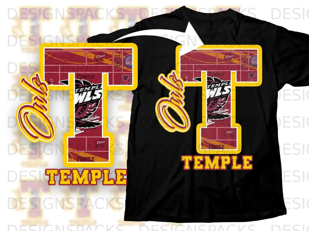 Temple Owls Large T Design Temple Owls Shirt