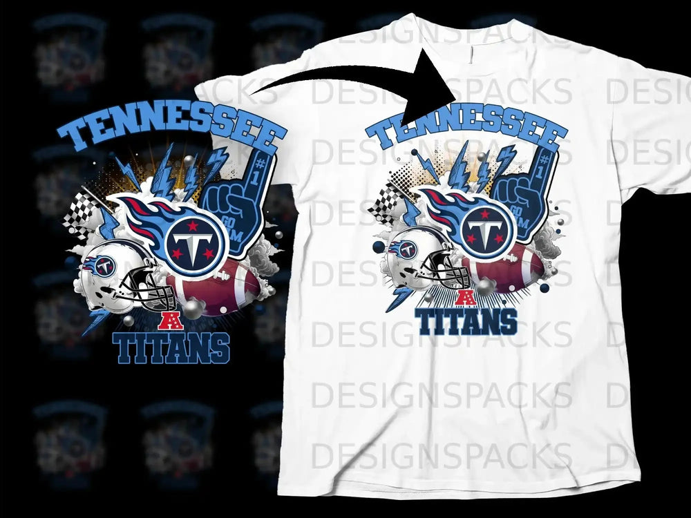 Tennessee Titans Go Team Football Graphic T-shirt