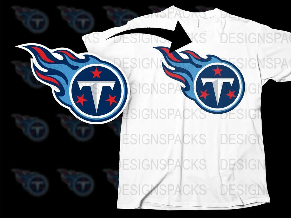 Tennessee Titans Logo T-Shirt, NFL Football Team Fan Gear, Blue and White Graphic Tee, Sports Apparel