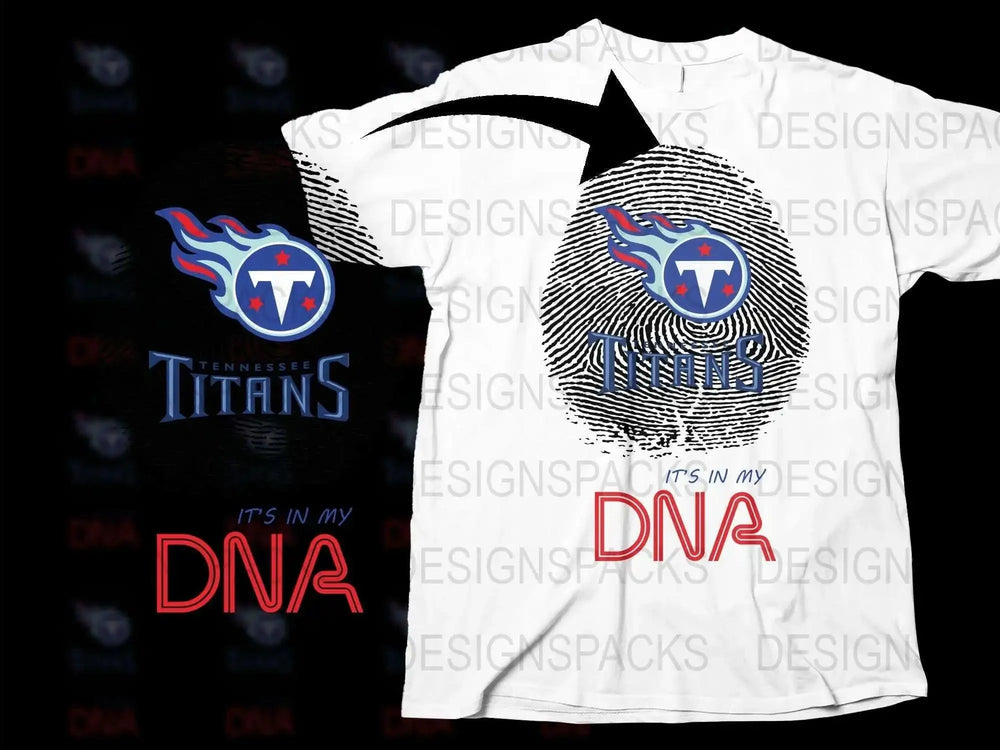 Tennessee Titans T-Shirt, DNA Design, Football Team Logo, Graphic Tee, Sports Fan Gift, Casual Wear