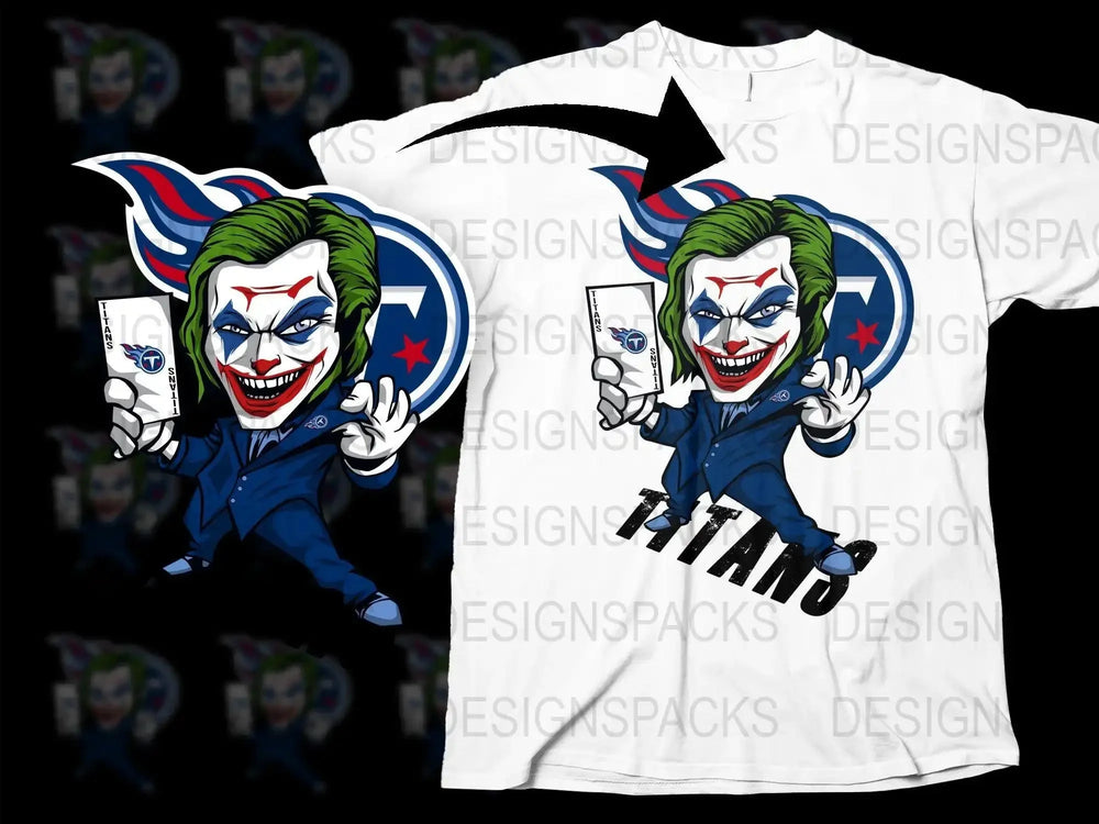 Tennessee Titans Joker Character Theme Graphic Png Digital Download