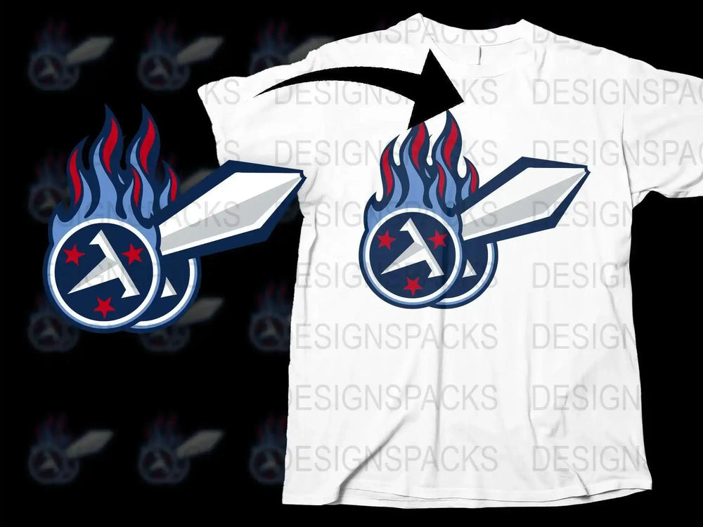 Blue Flame Star Logo T-Shirt, Graphic Design, Trendy Cool Casual Wear, Unisex Tee, Gift Idea