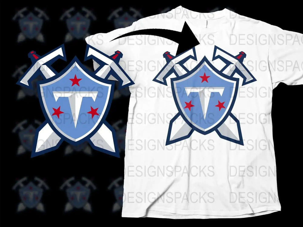 Medieval Shield and Stars Graphic T-Shirt, Knight Emblem Design, Unisex Tee, Casual Wear