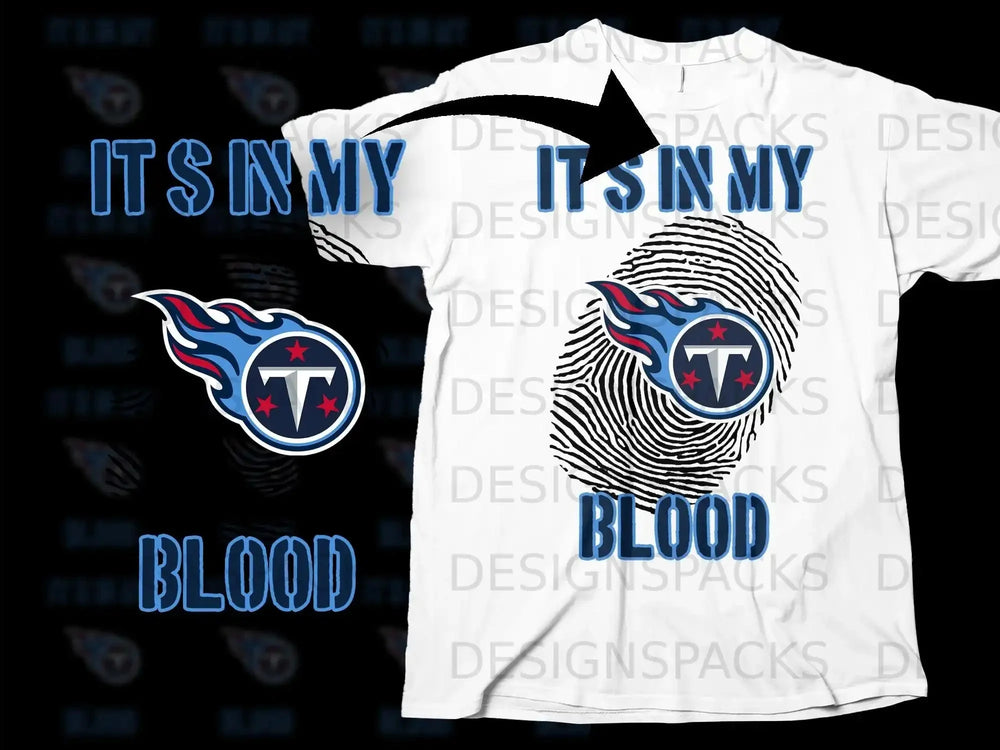 It's In My Blood Fingerprint Logo Shirt
