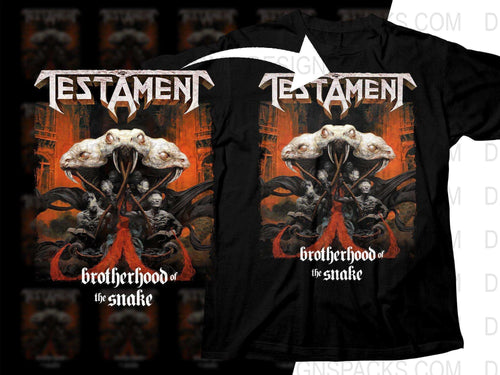 Testament Brotherhood Of The Snake Three Headed Snake Rocks Png Halftone Digital Download