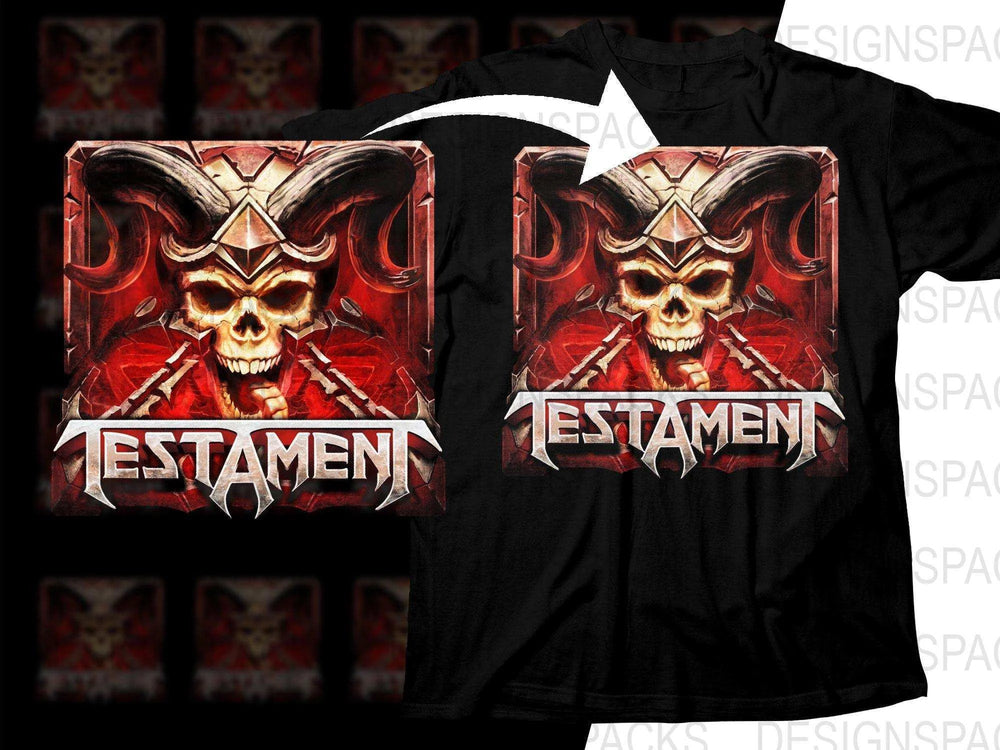 Testament Rock Music Band Graphic Design Png Halftone Digital Download