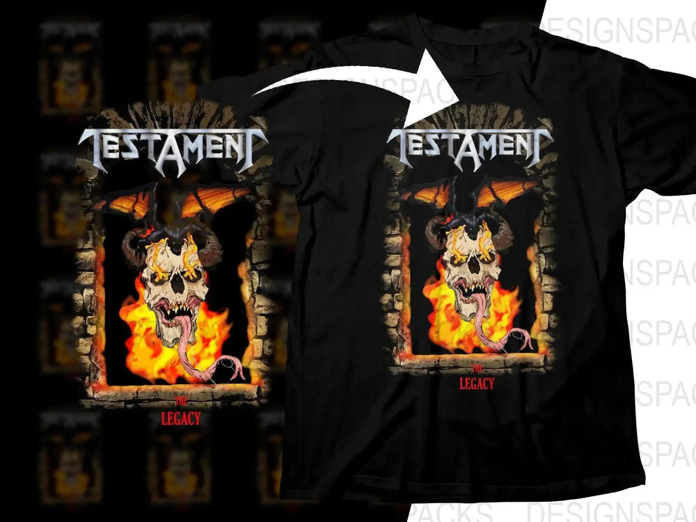 Testament The Legacy Album Rock Band Art Design Png Halftone Digital Download