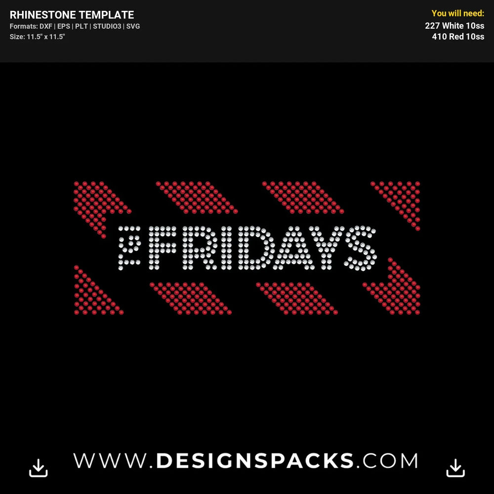 Tgi Fridays Logo Rhinestone Digital Template