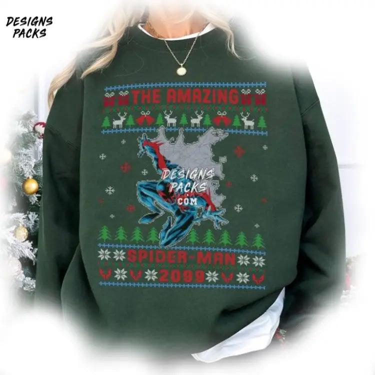 The Amazing Spider Man 2099 Christmas Spider - Man Across The Spider - Verse Ugly Png Design