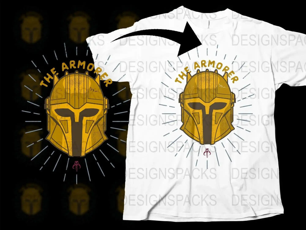 The Armorer Graphic Png Digital Download for Fans of Star Wars Series