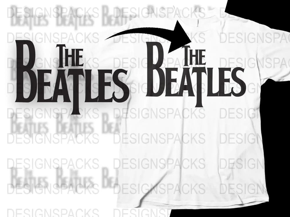 The Beatles Iconic Band Logo Vintage Style Png Design Digital Download