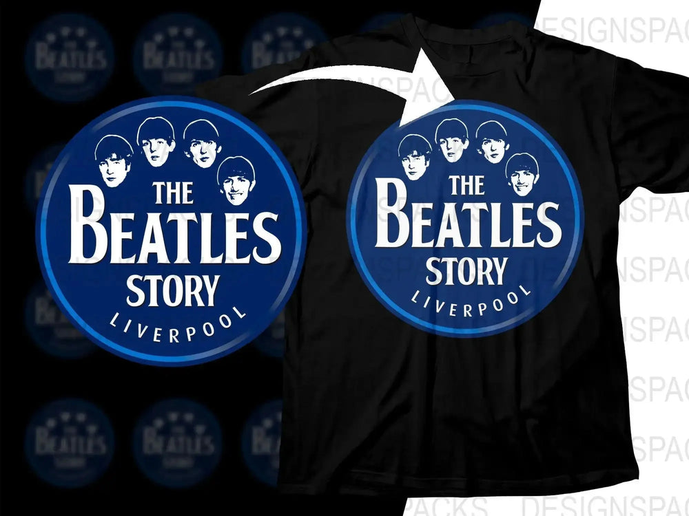 The Beatles Story Liverpool Logo Music Band Graphic Png Design Digital Download