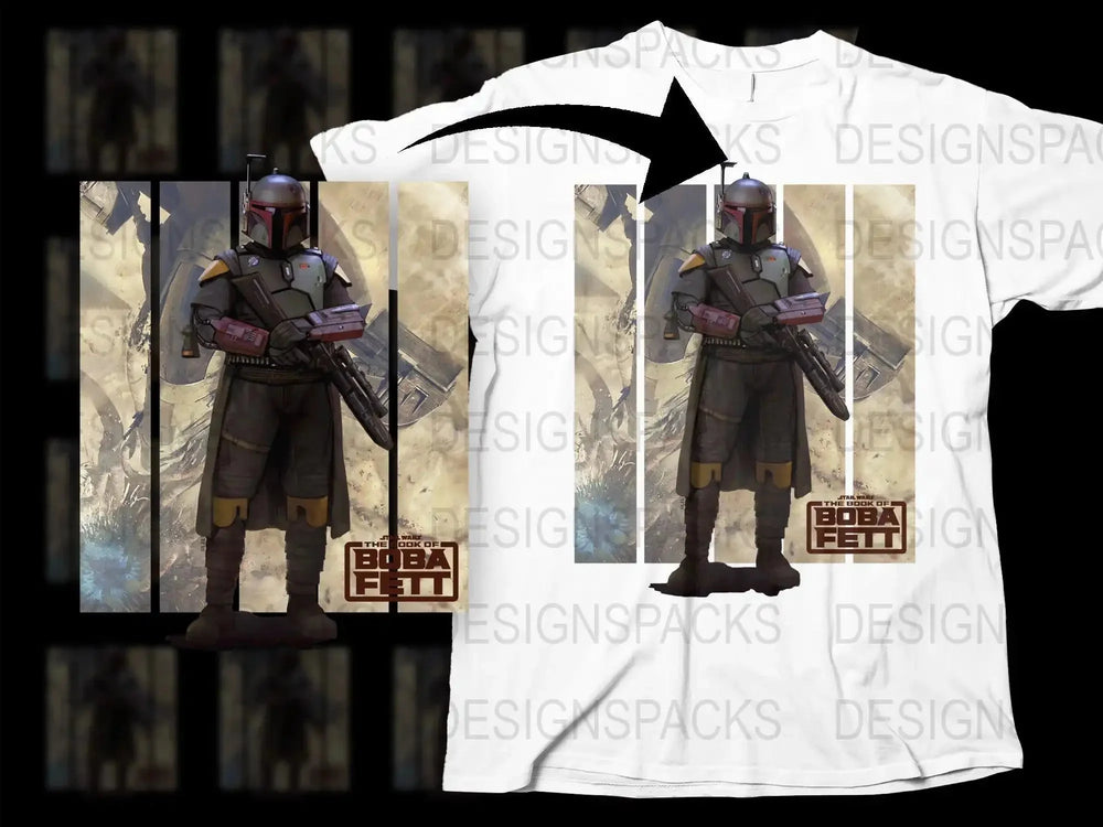The Book of Boba Fett Mandalorian Character Png Digital Download