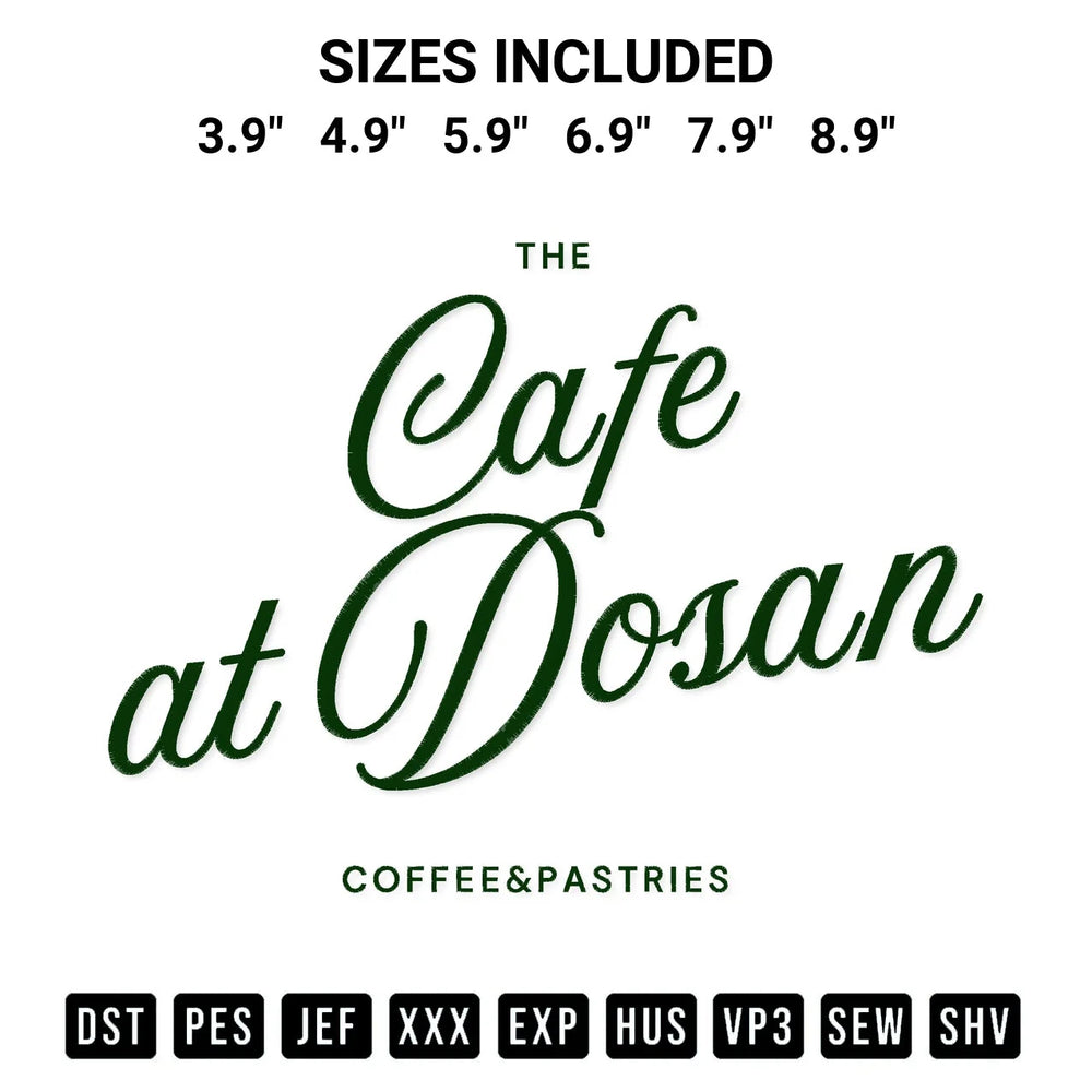 The Cafe At Dawn Embroidery Design