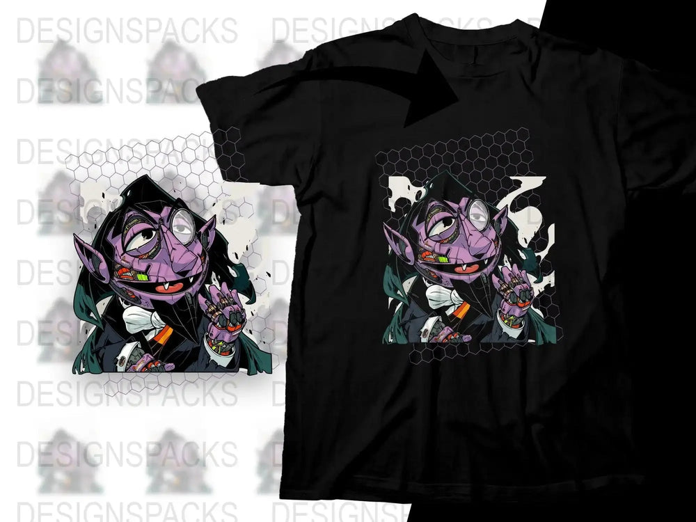 The Count Counts Artistic Design Graphic Png Digital Download