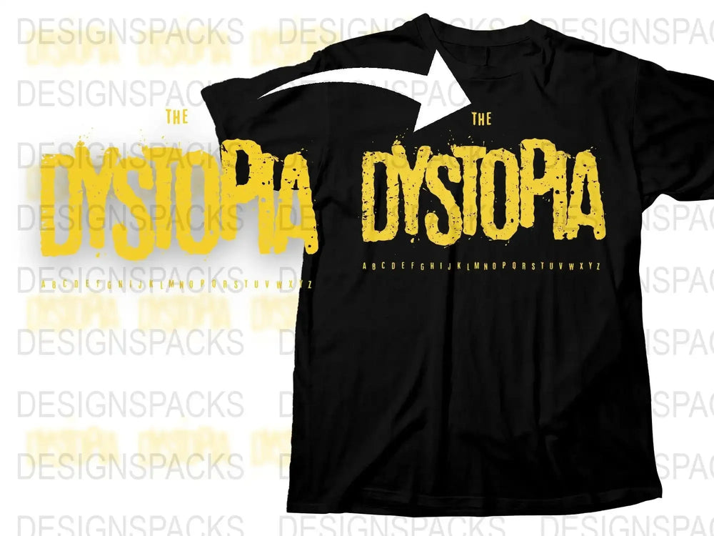 The Dystopia Alphabet Inspired Unique Design Png Digital Download