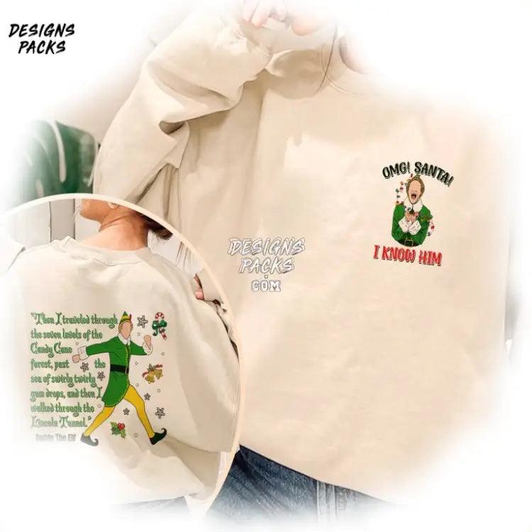The Elf Movie Buddy Christmas Png Design