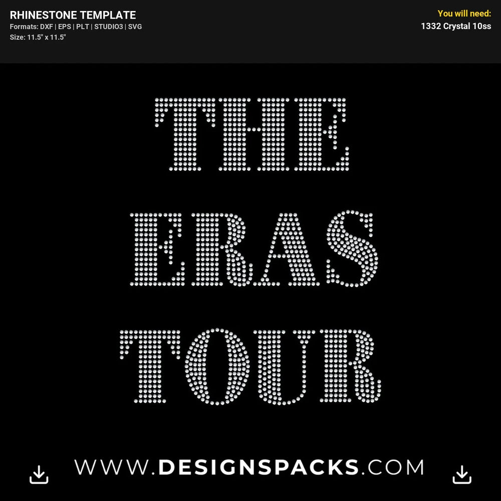 The Eras Tour Rhinestone Digital Template