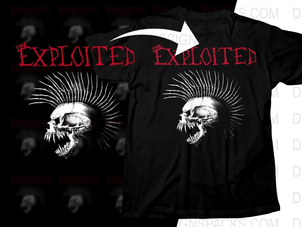 The Exploited Skull Rock Punk Rock Band Png Halftone Digital Download