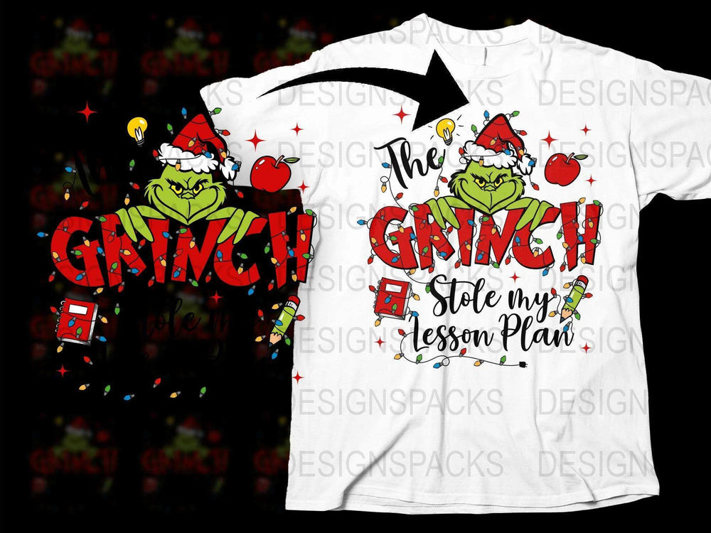 Festive Grinch Themed T-Shirt, Christmas Holiday Cheer Graphic Tee, Fun Family Apparel