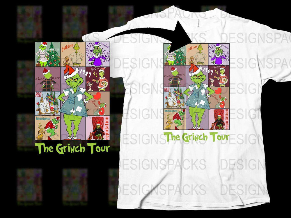 The Grinch Tour T-Shirt, Colorful Whimsical Christmas Graphic Tee, Holiday Apparel for All Ages
