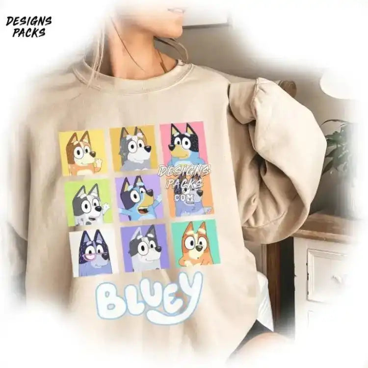 The Heeler Bluey Family Png Design