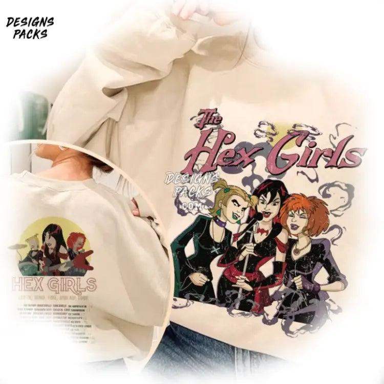 The Hex Girls Sublimation Rock Band Music Png Design