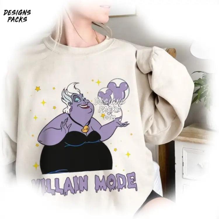 The Little Mermaid Ursula Villains Vacay Mode Cartoon Villain Png Design