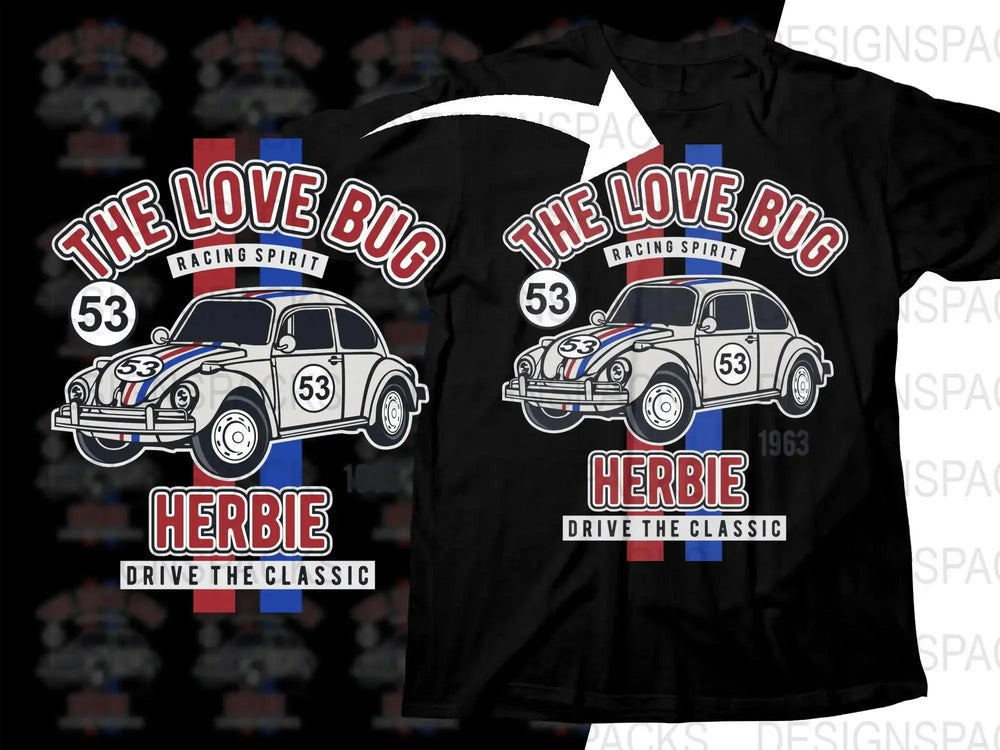 The Love Bug Racing Spirit Herbie 1963 Classic Png Digital Download