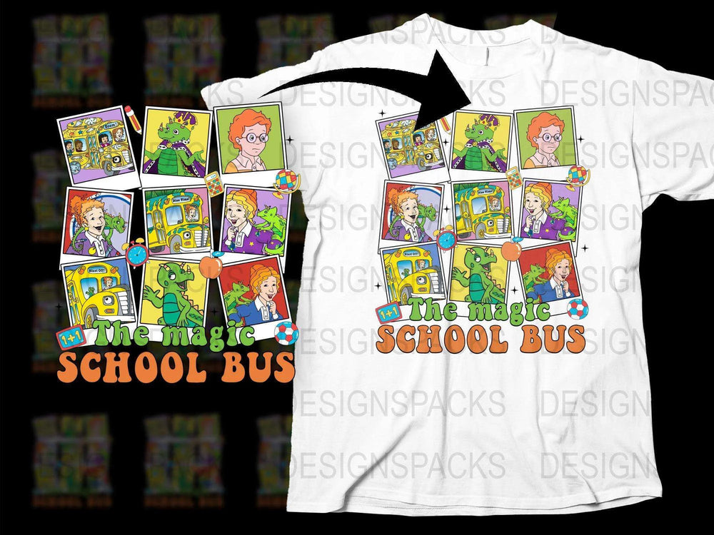 Magic School Bus T-Shirt, Vintage Cartoon Graphic Tee, Nostalgic 90s Kids TV Show, Unisex Clothing