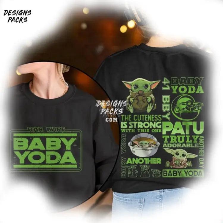 The Mandalorian Grogu 2 Sided Baby Yoda Double Png Design