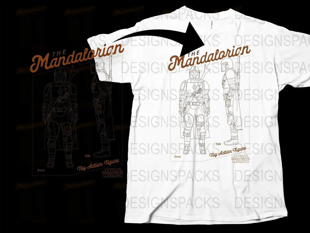 The Mandalorian Toy Action Figure Star Wars Png Digital Download