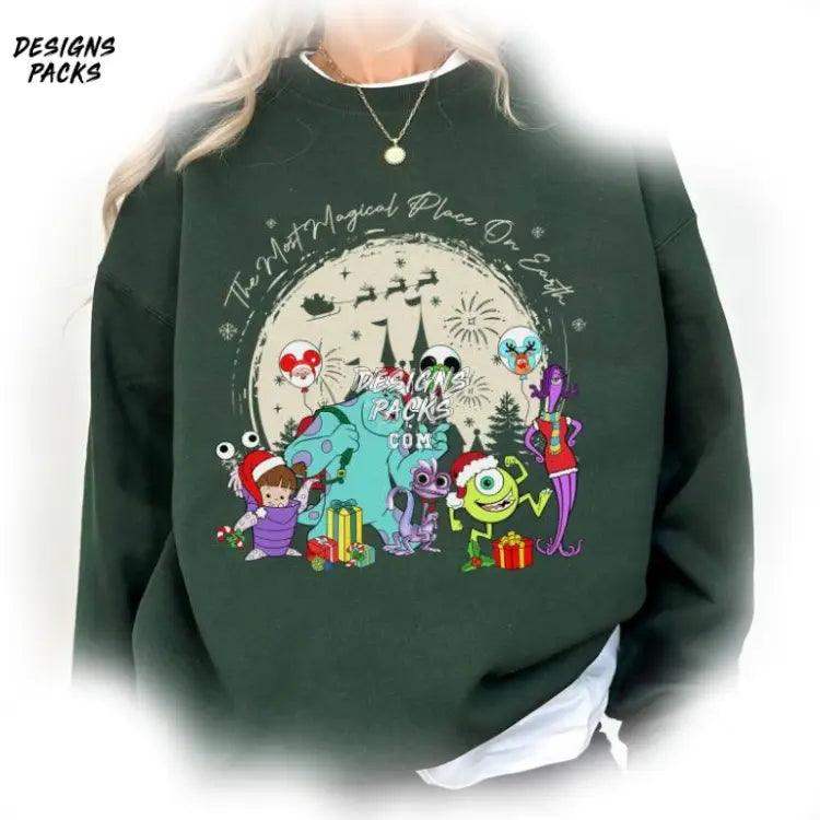 The Most Magical Place On Earth Cartoon Land Merry Christmas Monster Inc Png Design