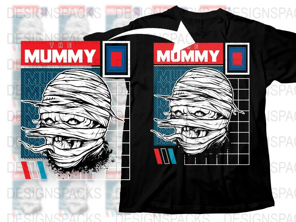 The Mummy Graphic Horror Themed Png Digital Download