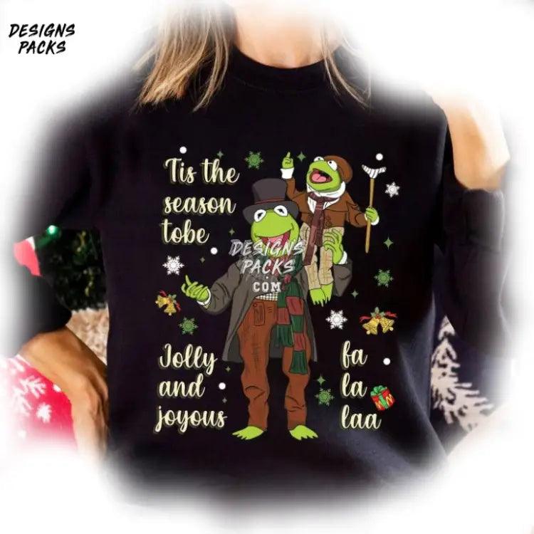 The Muppet Christmas Carol Cartoon Land Xmas Trip Kermit Frog Png Design