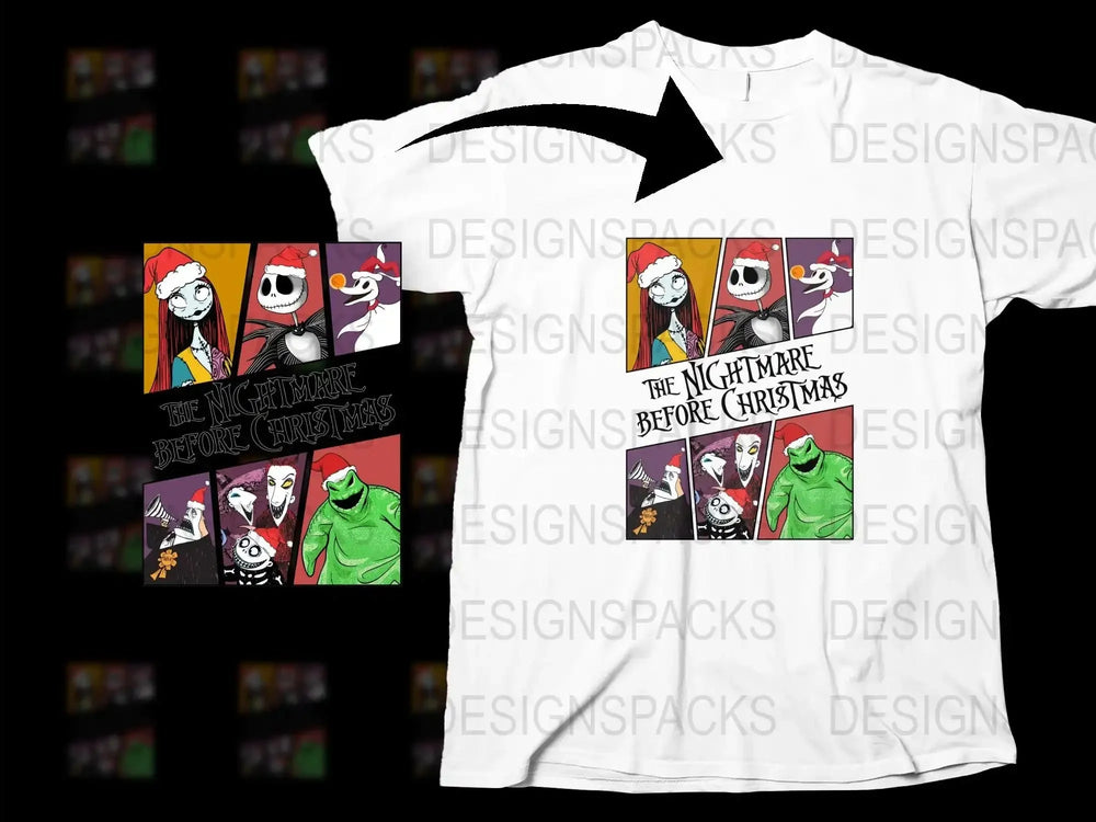 Nightmare Before Christmas T-Shirt, Jack Skellington Graphic Tee, Unisex Disney Halloween Top