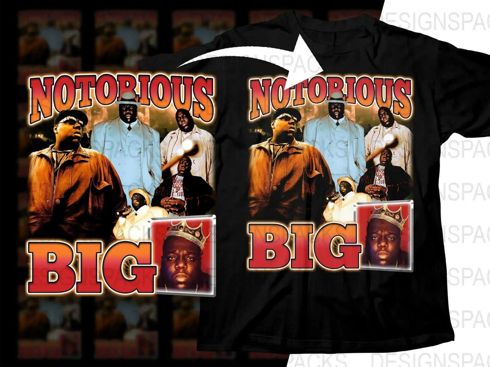 The Notorious B.I.G. Bootleg Tribute Retro Graphic Png Digital Download