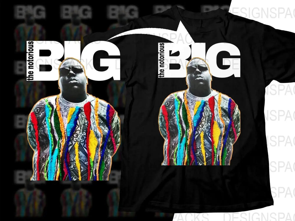 The Notorious B.I.G. Colorful Sweater Graphic Png Digital Download