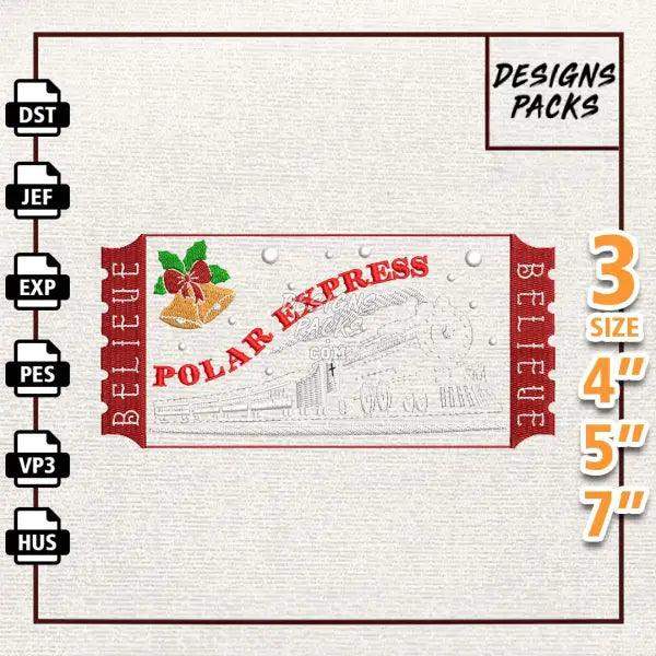 The Polar Express Embroidery Design
