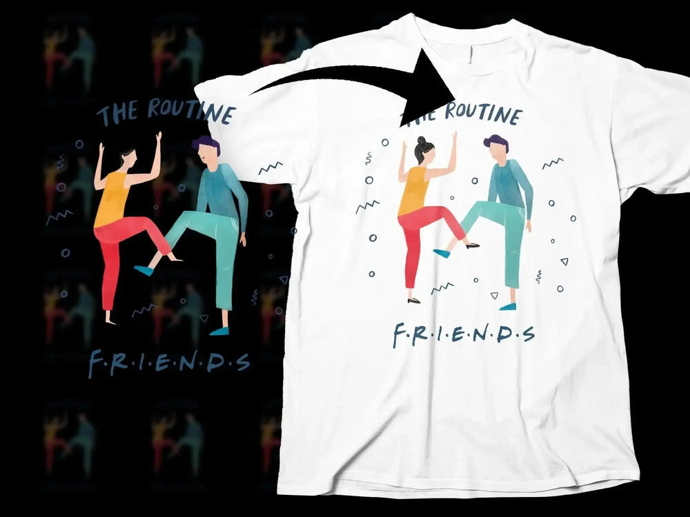The Routine Friends Funny Casual Graphic Print Png Digital Download