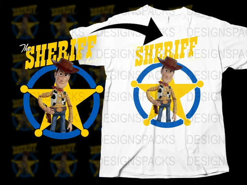 The Sheriff is Here Woody Graphic Png Digital Download