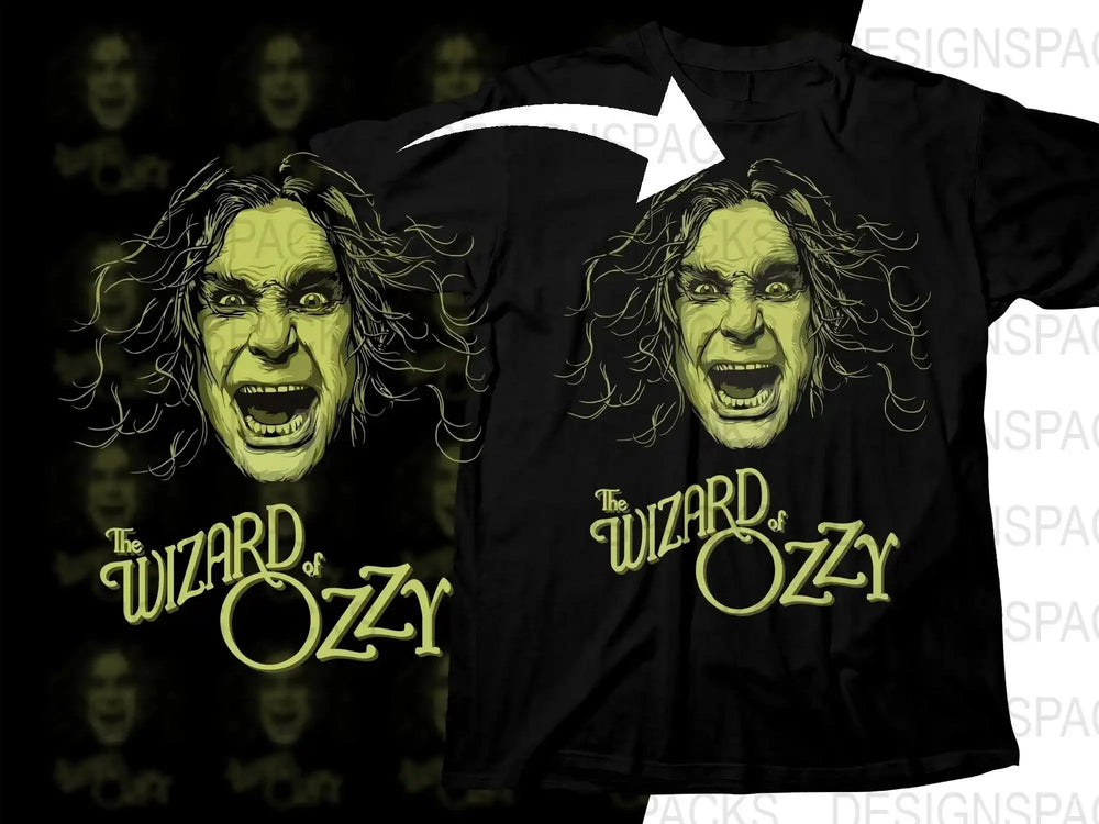 The Wizard Of Ozzy Osbourne Graphic Design Png Design Digital Download