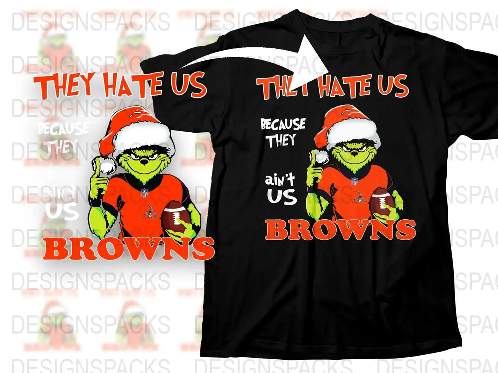 Funny Grinch Themed T-Shirt, Cleveland Browns Fan Apparel, Football Season Unique Gift Idea