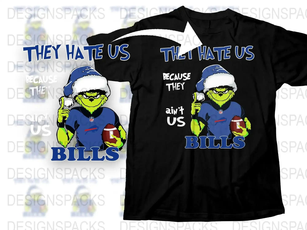 Buffalo Themed Sports Fan T-Shirt, Funny Cartoon Bird Graphic, Football Season Apparel, Blue and Black Tee