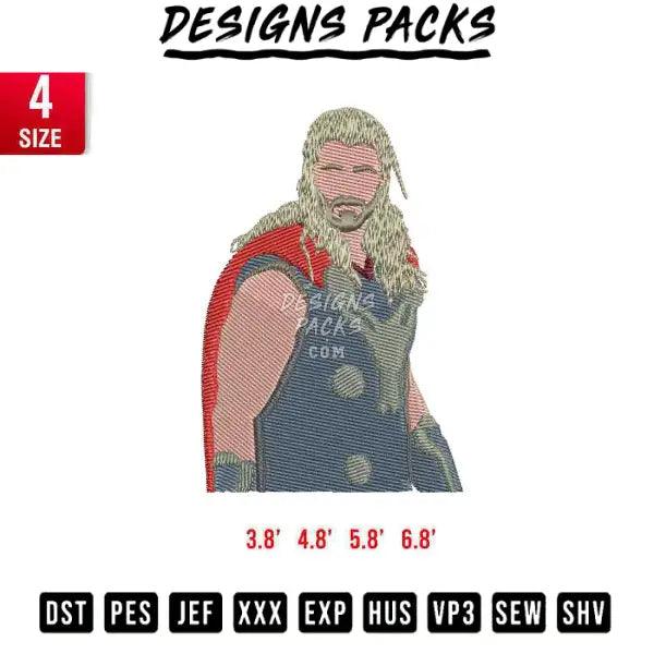 Thor pop Embroidery Design 