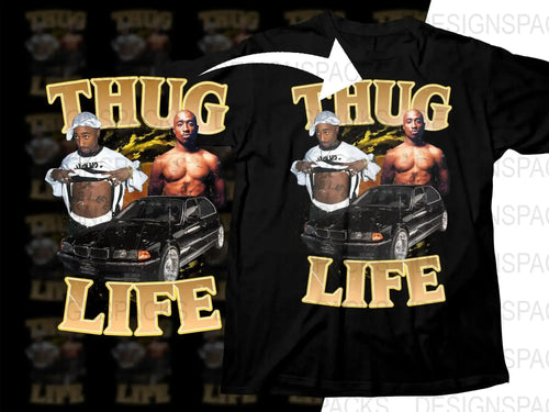 Thug Life Graphic Featuring Iconic Car Png Digital Download