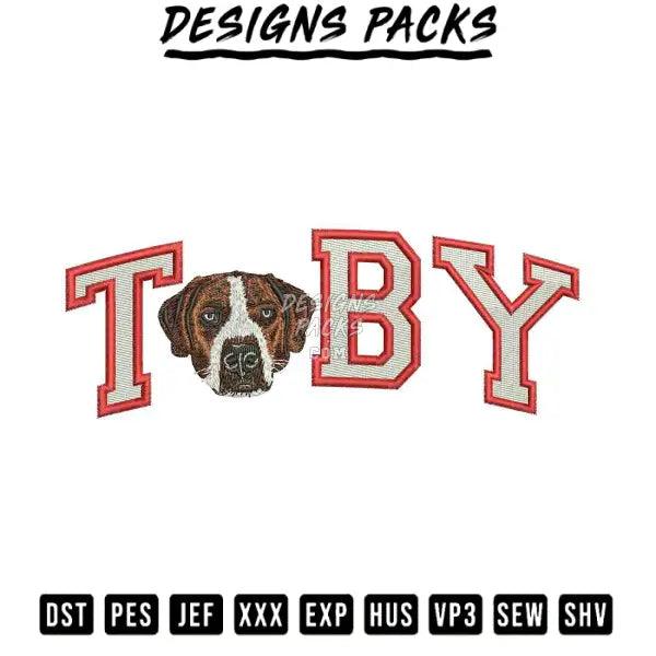 Toby Embroidery Design 3,8", 4.8", 5.8", 6.8"