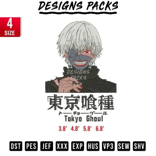 Tokyo Ghoul Kaneki Embroidery Design 