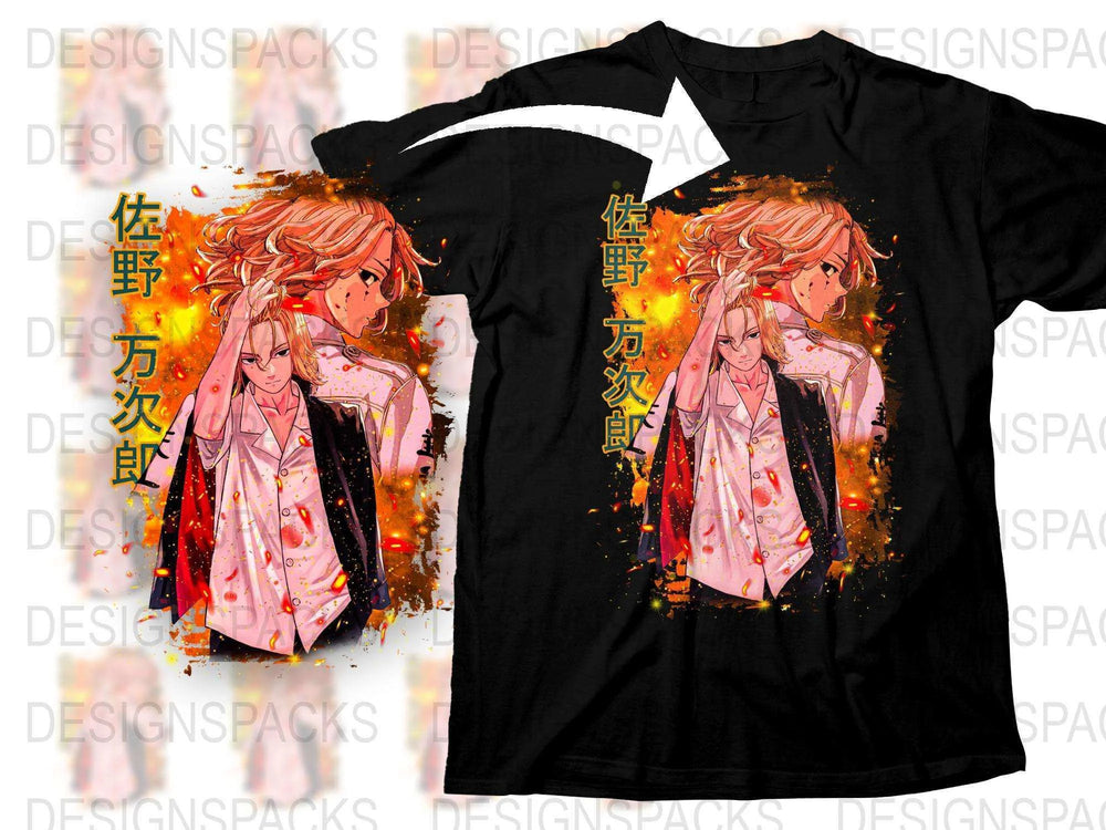 Anime T-Shirt, Stylish Graphic Tee, Japanese Manga Character Design, Vibrant Colors, Unisex Fashion Shirt, Casual Wear