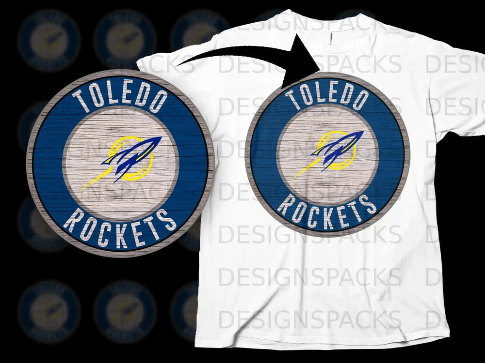 Toledo Rockets Logo Graphic T-Shirt for Sports Fans